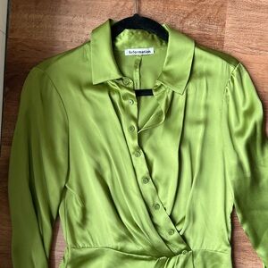 SOLD | REFORMATION | Alaine silk dress in Avocado 🥑